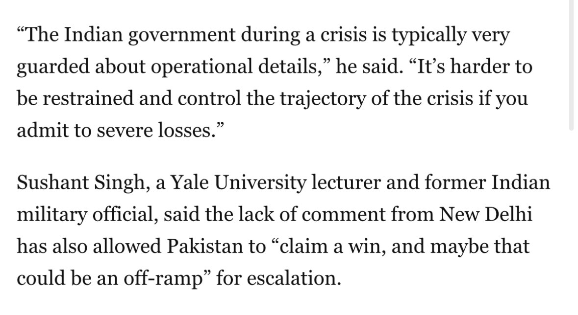 NEW: A detailed report published by the Washington Post examines the severe losses on the Indian side in the conflict.

Pakistan counter-strikes have cost the Indian Army billions of dollars in equipment procured during the Modi era. 

washingtonpost.com/world/2025/05/…