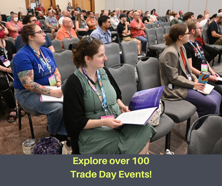 Get your Trade Day badge today! And explore the over 100 Trade Day events.
 
🔗 bit.ly/3EUiu2o

Remember, Trade Day badges will also act as a 4-day badge. 

#GenCon2025 #GenConTradeDay