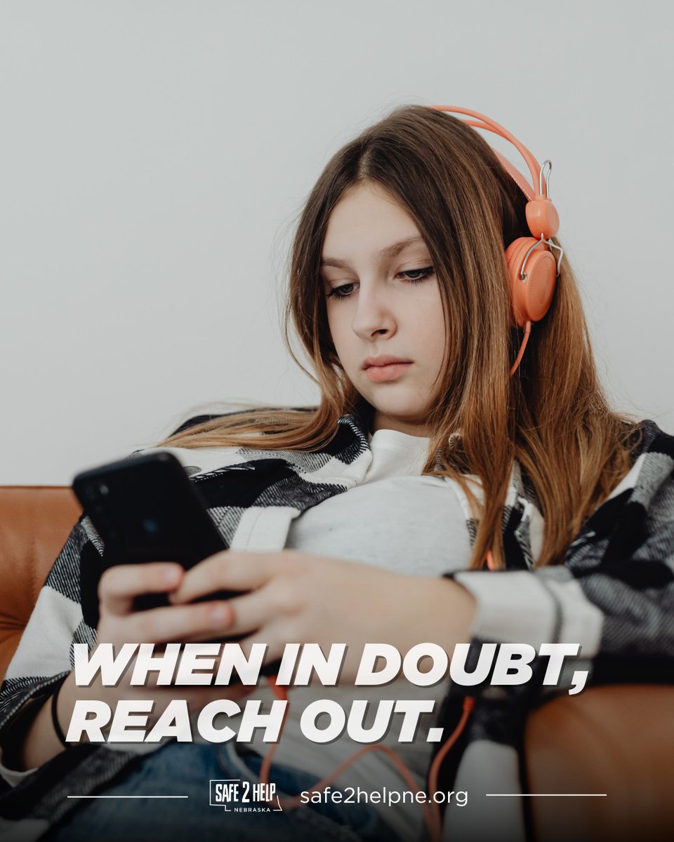 It's #ChildrensMentalHealthWeek. If a friend is having a hard time managing emotions or a tough situation, it's okay to ask for help on how to deal.

Talk to a crisis counselor right now: 833-980-SAFE (7233) or safe2helpne.org.