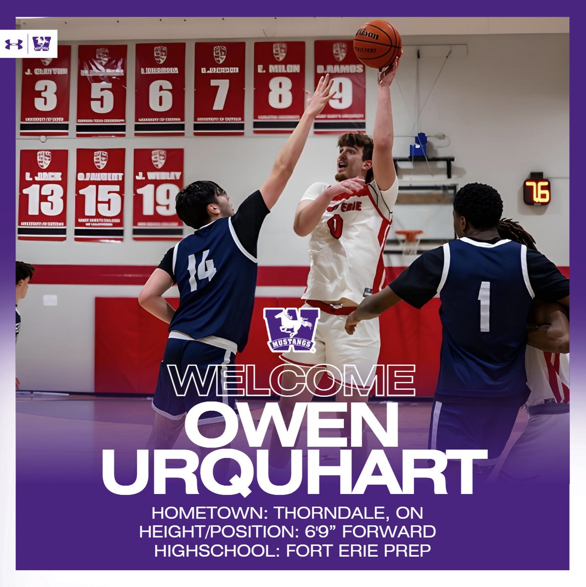 The Mustangs are excited to announce the commitment of 6'9 Forward <a href="/_owenurquhart/">Owen Urquhart</a> of <a href="/FortErieMBB/">Fort Erie International Academy Basketball</a> to the program! 
#WesternBasketball #RunWithUs
