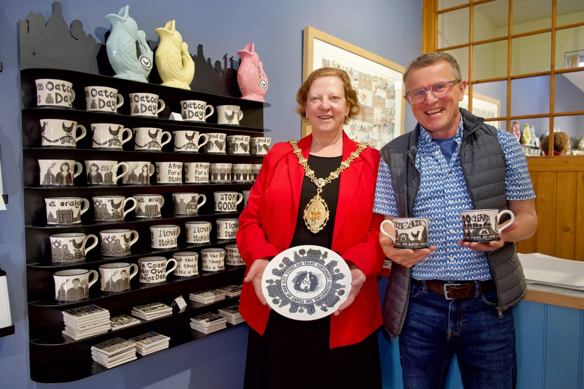 Stoke-on-Trent CC (@sotcitycouncil) on Twitter photo 🗣️ Moorland Pottery have designed a beautiful range of mugs and plates to mark the city’s Centenary
🍽️ Both items will be on sale soon alongside other specially designed Centenary merchandise at <a href="/GladstoneMuseum/">Gladstone P Museum</a> and <a href="/PotteriesMuseum/">The Potteries Museum & Art Gallery</a>
➡️ Read more: orlo.uk/fUo3L 🗣️ Moorland Pottery have designed a beautiful range of mugs and plates to mark the city’s Centenary
🍽️ Both items will be on sale soon alongside other specially designed Centenary merchandise at <a href="/GladstoneMuseum/">Gladstone P Museum</a> and <a href="/PotteriesMuseum/">The Potteries Museum & Art Gallery</a>
➡️ Read more: orlo.uk/fUo3L