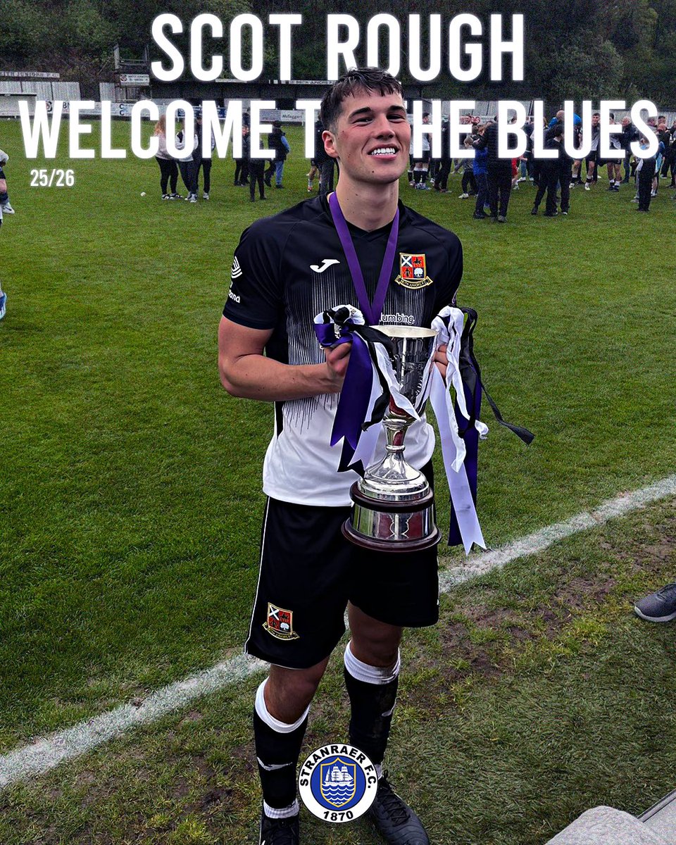 StranraerFC's tweet image. We are delighted to confirm the signing of central defender, Scot Rough ✍🏻

The twenty-three year old leaves Beith with ninety-three appearances under his belt, and two West of Scotland Premier Division titles to his name 👏🏻 

Welcome to Stranraer, Scot! 🤝

#NEWinBLUE 💙
