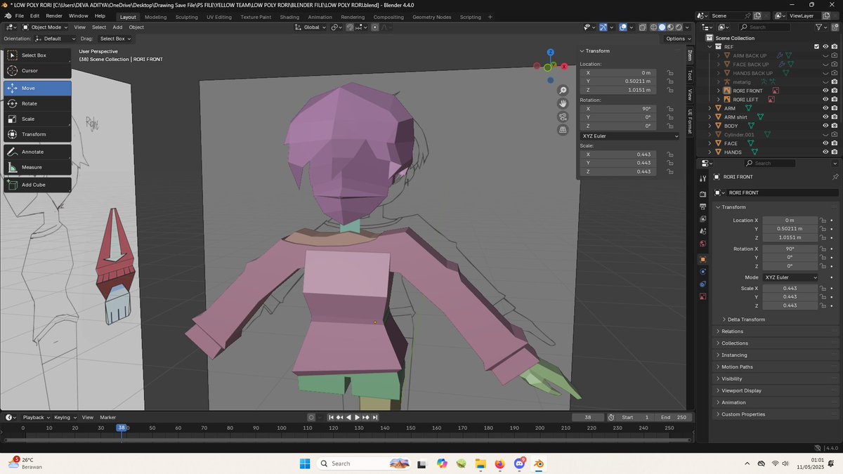 following a tutorial on how to make low poly charter, should've followed instruction and actually design the hair of the character 
Now this bad bitch has the hair cut that can fit so many bad topology in it