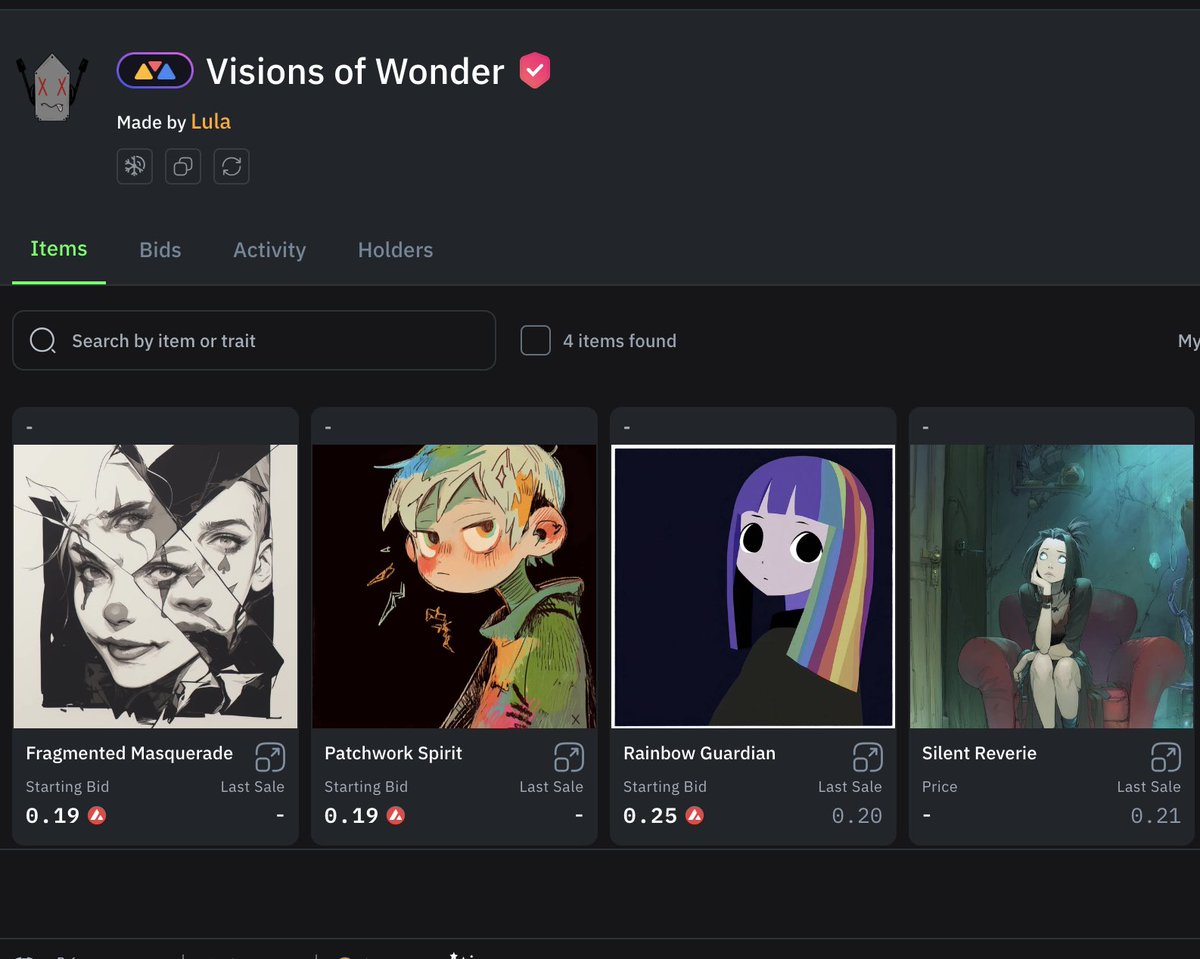 Artists - please make sure your Twitter is linked on your @Salvor_io profile.
Sometimes I love a piece and want to support more emerging talent on Salvor - but I like to get a sense of the artist behind the work.

Lula for example