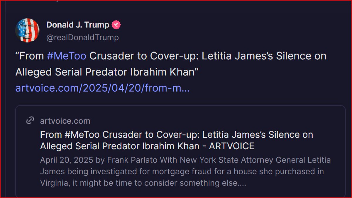 PamJamiso13's tweet image. artvoice.com/2025/04/20/fro…
#LetitiaJames #IbrahimAliKhan #SexualPredator