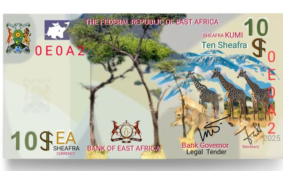Government of East Africa. (@eastafricagov) on Twitter photo The <a href="/EAC_IPU/">EAC-IPU 🇹🇿</a> Political Secretariat is winding up on the <a href="/SheafraCurrency/">East African Sheafra Currency</a> Specimens so that we may reach the Printing times of the real <a href="/SheafraCurrency/">East African Sheafra Currency</a> Paper Cash at hand. Many East Africans including <a href="/jumuiya/">East African Community</a> will be Shocked to see this Mission accomplished.
<a href="/SheafraCurrency/">East African Sheafra Currency</a> The <a href="/EAC_IPU/">EAC-IPU 🇹🇿</a> Political Secretariat is winding up on the <a href="/SheafraCurrency/">East African Sheafra Currency</a> Specimens so that we may reach the Printing times of the real <a href="/SheafraCurrency/">East African Sheafra Currency</a> Paper Cash at hand. Many East Africans including <a href="/jumuiya/">East African Community</a> will be Shocked to see this Mission accomplished.
<a href="/SheafraCurrency/">East African Sheafra Currency</a>