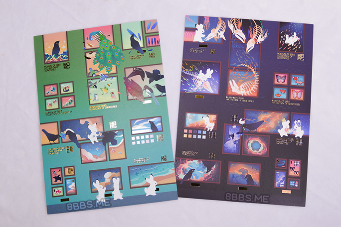 8bitbirdsong's tweet photo. New sticker sheets coming up on 12 May! These ones have gold foil and a  cool clear holo foil that looks invisible from some angles and bright  rainbow from others. https://t.co/IGeAWOyhB8