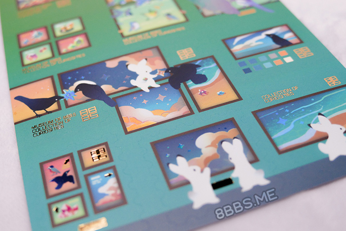 8bitbirdsong's tweet photo. New sticker sheets coming up on 12 May! These ones have gold foil and a  cool clear holo foil that looks invisible from some angles and bright  rainbow from others. https://t.co/IGeAWOyhB8