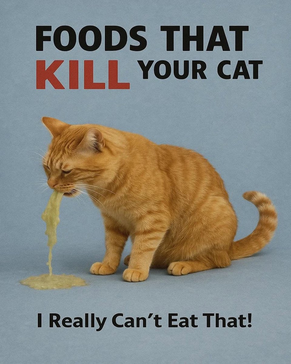 WeAssessCats's tweet photo. Foods that kill your cat https://t.co/PAEhLbuOxU