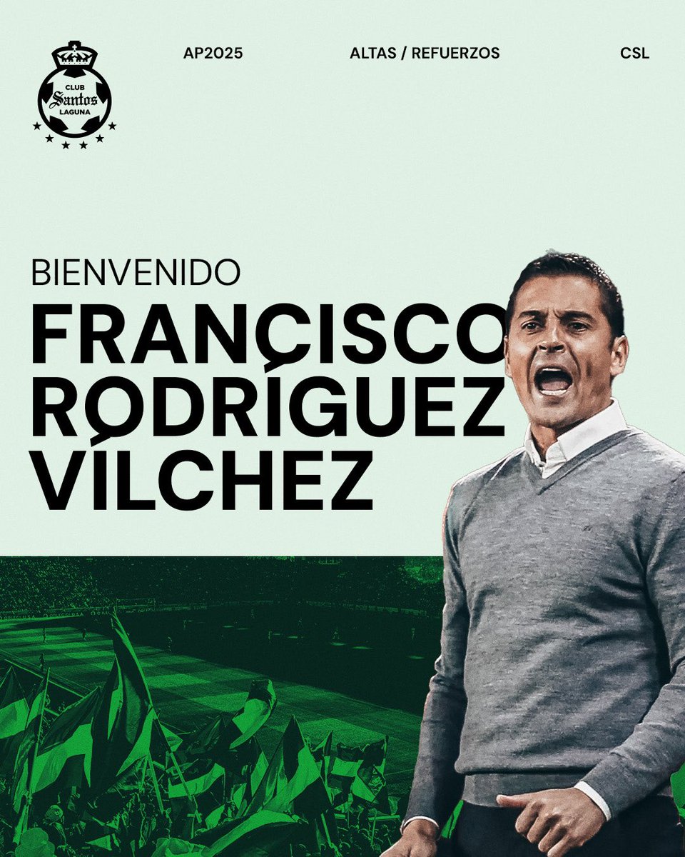 Desde España a Territorio Guerrero: Francisco Rodríguez Vílchez es Director Técnico de los Guerreros.

¡Bienvenido al equipo, profe! 🇳🇬⚔️ 

🗞️: clubsantos.mx/articles/28380