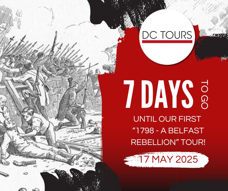 Only a week to go until our first tour about the United Irishmen and the 1798 rebellion!

We hope you’ll join us to discover more about this fascinating part of Belfast’s history &amp; we're really looking forward to sharing the story with you.

Book now! 👇

deadcentretours.com/tours/1798-bel…