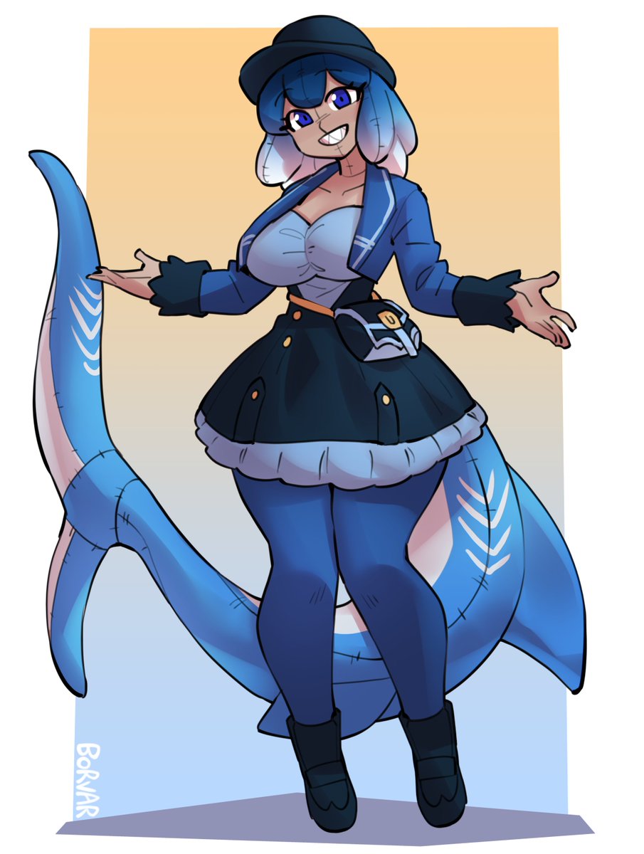 Shanyl in a fashionable new outfit!
art by <a href="/Borvart/">Borvar</a>