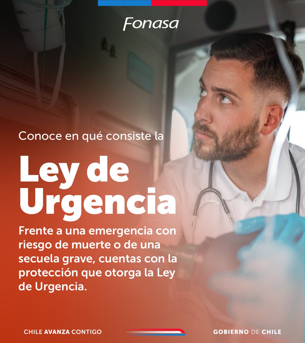 ministeriosalud's tweet image. 👉¿Sabías que la #LeydeUrgencia te entrega protección inmediata?

🚑Frente a una emergencia con riesgo de muerte o de una secuela funcional grave, puedes recibir asistencia médica en el Servicio de #Urgencia más cercano.

Más info en fonasa.cl