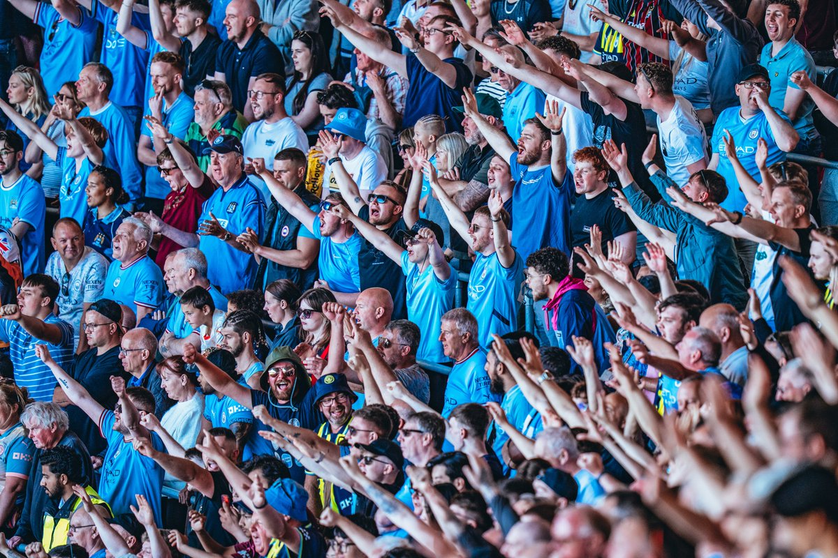 ManCity's tweet photo. Thank you all for your fantastic support this afternoon. Safe journey back to Manchester 🩵 https://t.co/Y8osJxwvHx