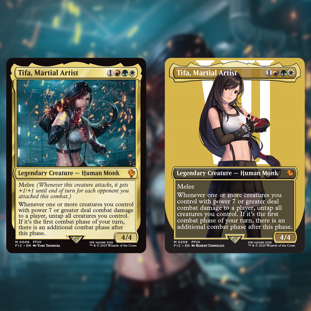 MTGxFINALFANTASY I created the art of Tifa Lockhart. I am honored to be  in charge of Tifa's art for the official title. #FF7