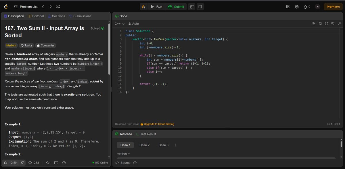 Aswin_004's tweet photo. Day 94: #100DaysOfCode 🚀

Today, I solved problems on Arrays and Hashing from NeetCode 150:

✅ Valid Sudoku: https://t.co/mbmEC30Ddl
✅ Valid Palindrome: https://t.co/LUrouqcQkQ
✅ Two Sum II - Input Array is Sorted: https://t.co/2BFbPg73wa

#DataStructures #Algorithms https://t.co/knsb160ZGx