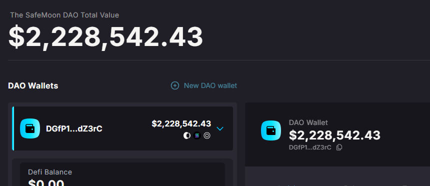 oodray_sfm's tweet photo. 💥 #SafeMoonDAO treasury now worth over $2.2 MILLION

Congratulations to the entire #SafeMoonArmy for making it this far.

We are only getting started.

#SAFEMOON #SAFEMOONFAMILY https://t.co/4ZEfvm94ZO