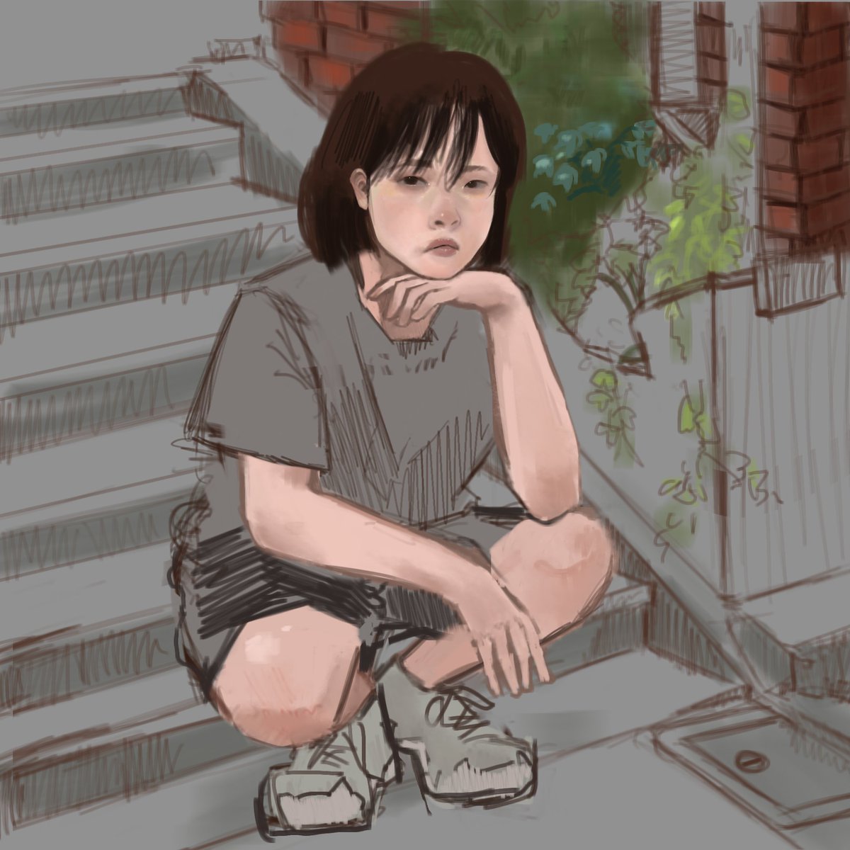 ren_ennui's tweet photo. 背景チャレンジ
wip
#人物画 #イラスト #illustration #portrait https://t.co/oJDqi5LwLP