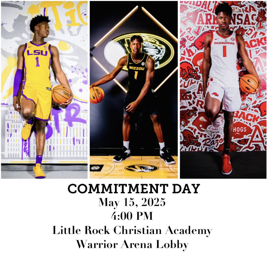 JaShawn “JJ” Andrews (@jjandrews2026) on Twitter photo WHERE WILL BE THE NEXT STOP?! #CommitmentDay
<a href="/LSUBasketball/">LSU Basketball</a>
<a href="/MizzouHoops/">Mizzou Hoops</a>
<a href="/RazorbackMBB/">Arkansas Razorbacks Men’s Basketball 🐗</a> WHERE WILL BE THE NEXT STOP?! #CommitmentDay
<a href="/LSUBasketball/">LSU Basketball</a>
<a href="/MizzouHoops/">Mizzou Hoops</a>
<a href="/RazorbackMBB/">Arkansas Razorbacks Men’s Basketball 🐗</a>