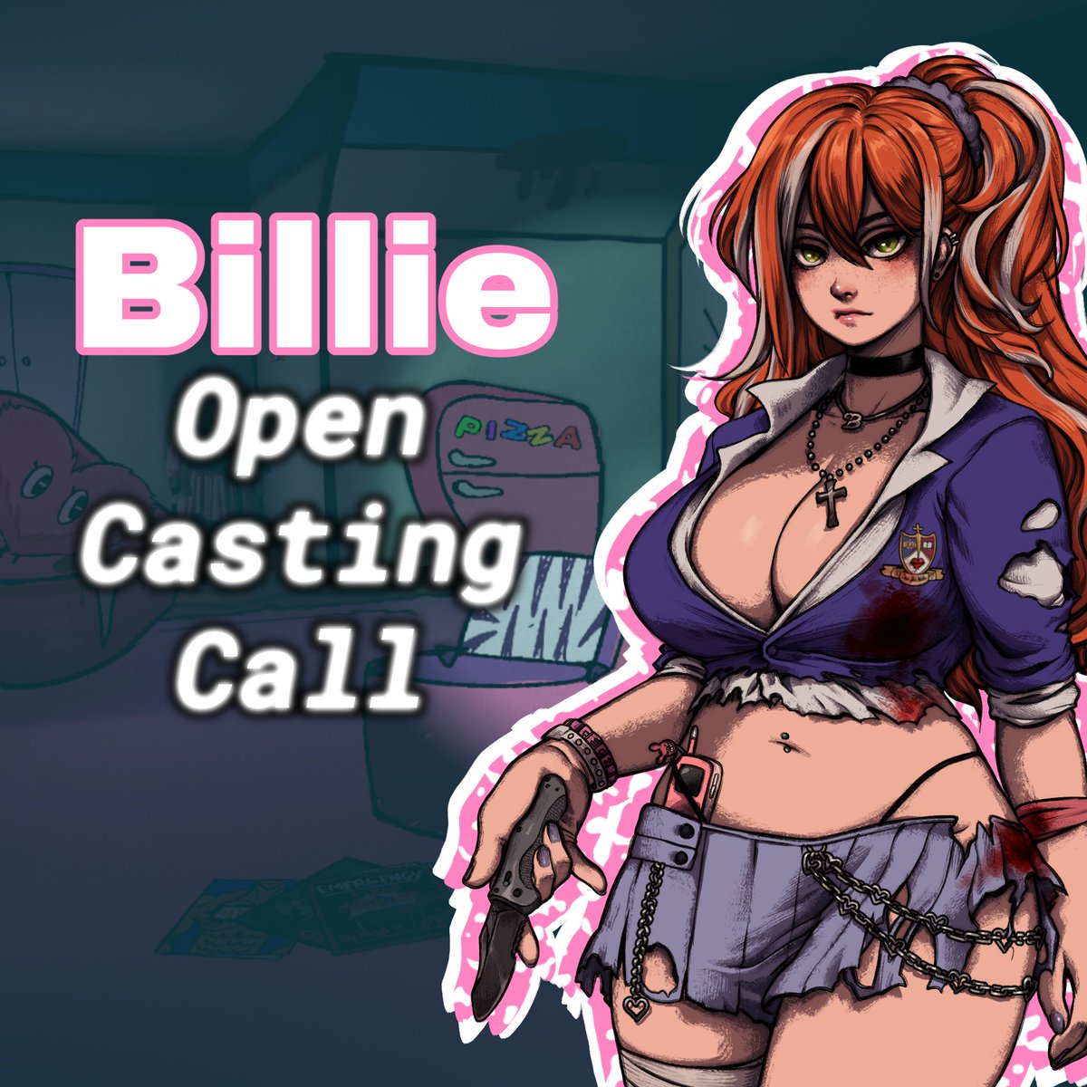 👁 Paid Casting Call 👁
Looking for voice actor for billie in oneway.exe, our indie horror game! 
Deadline: Saturday May 17th @ 11:30 PM CST (GMT-5)

Info and submissions: castingcall.club/projects/onewa…
