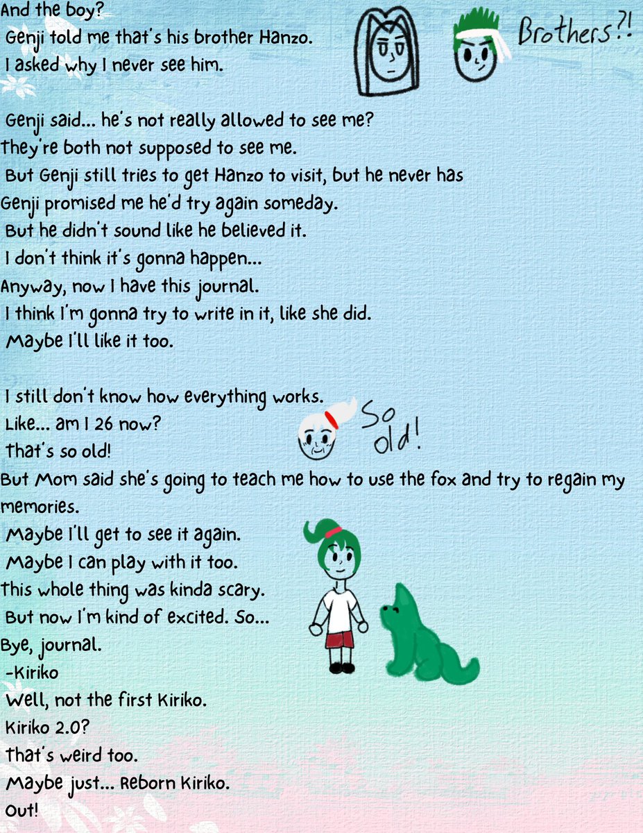 jovi_be3's tweet photo. Day 1 of LoreWatch: Heroes
This is Kiriko’s Diary Entries (my retcon of Kiriko's backstory):
When Kiriko starts getting strange dreams about her past, her mother sits her down and reveals the truth about who she really is...
Part 1: I died https://t.co/bee4FMIZh6