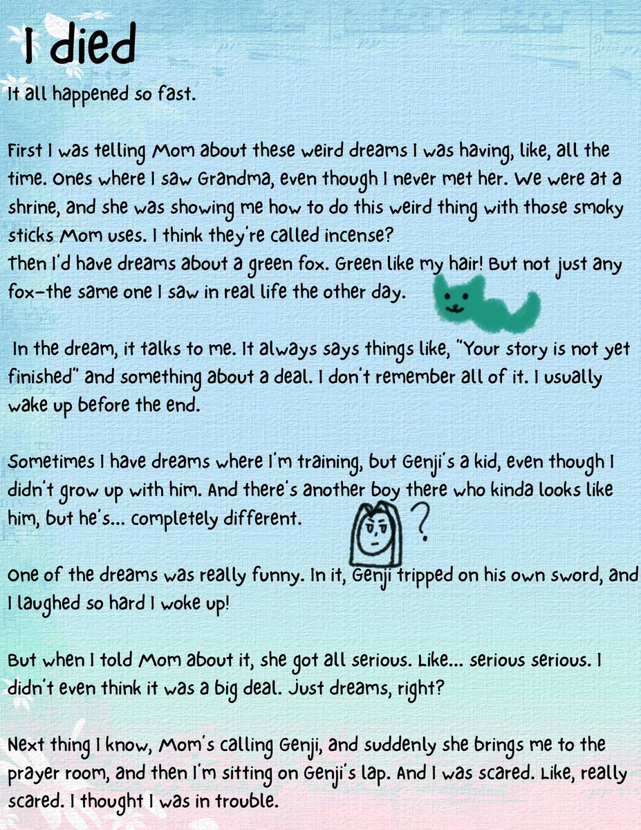 jovi_be3's tweet photo. Day 1 of LoreWatch: Heroes
This is Kiriko’s Diary Entries (my retcon of Kiriko's backstory):
When Kiriko starts getting strange dreams about her past, her mother sits her down and reveals the truth about who she really is...
Part 1: I died https://t.co/bee4FMIZh6