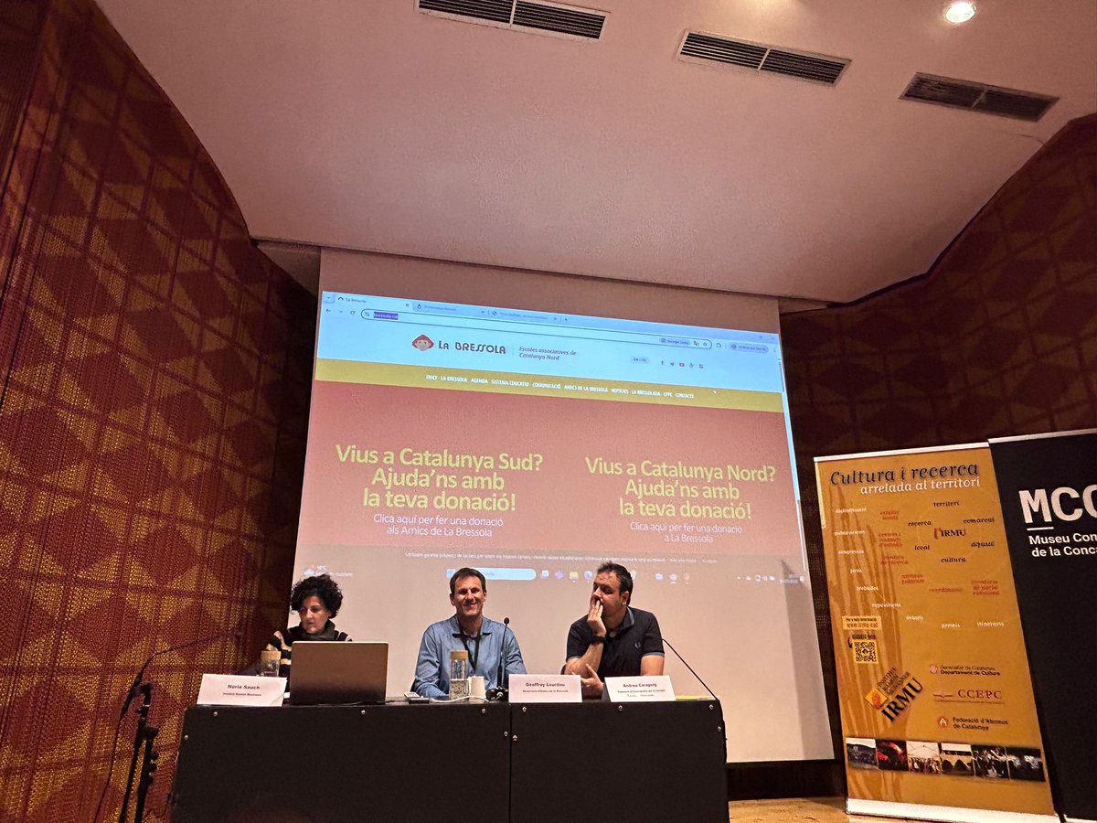 amicsbressola's tweet photo. Avui en @lourdouiribot, president dels @amicsbressola ha participat a Montblanc, al #Recercat, organitzat per l'@iramunt i la @ccentresestudis, per  explicar el projecte de @LaBressola i la defensar de la nostra llengua a l'ensenyament a la Catalunya del Nord. https://t.co/W87RMben9Z