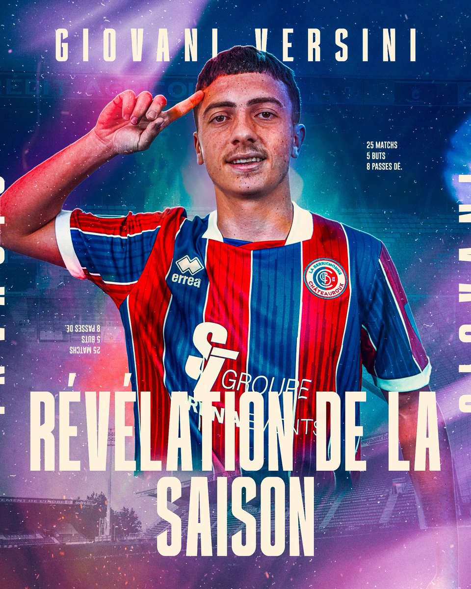 🥇 𝗚𝗶𝗼’ 𝗲́𝗹𝘂 𝗿𝗲́𝘃𝗲́𝗹𝗮𝘁𝗶𝗼𝗻 𝗱𝗲 𝗹𝗮 𝘀𝗮𝗶𝘀𝗼𝗻 !

25 matchs, 5 buts, 8 passes décisives. Des stats hors-normes pour une première saison en National pour l’enfant de la cité Phocéenne. 

Félicitations Giovani, le peuple Bleu et Rouge est fier de toi ! 💙❤️