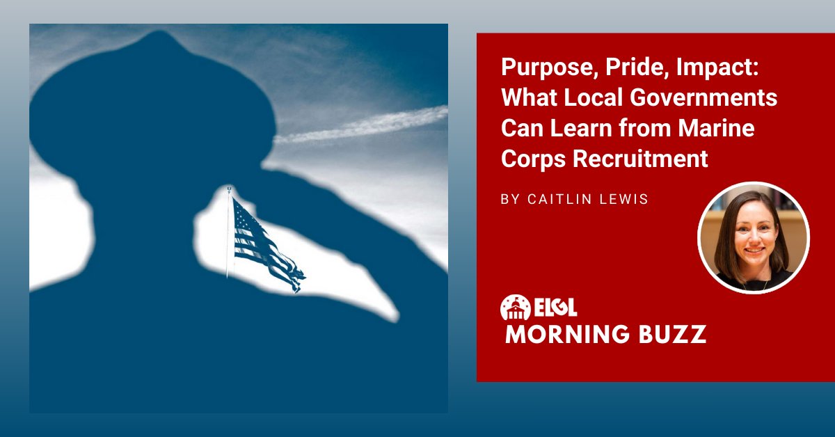 How does local government attract and retain incredible talent when competing against private sector paychecks?

Caitlin Lewis introduces us to one institution that has cracked the recruitment code — the United States Marine Corps: elgl.org/purpose-pride-…