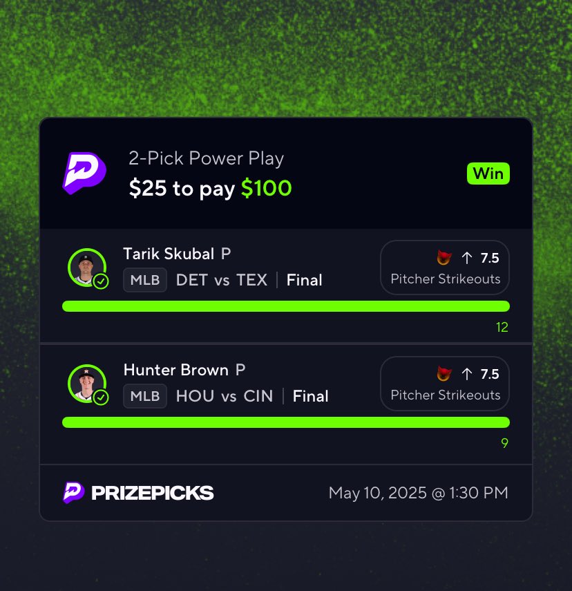 BarbzDon's tweet photo. $600+ profits on Prizepicks #prizepicksmlb last night!⚾️🔥 #tarikskubal #hunterbrown we laddered🪜 up their K props for a very profitable night! Come see me at Props 2 Cash Discord to join in on the fun!💰🏆https://t.co/bytmj3wAZJ
#underdog #underdogmlb https://t.co/iL8PNX8klF