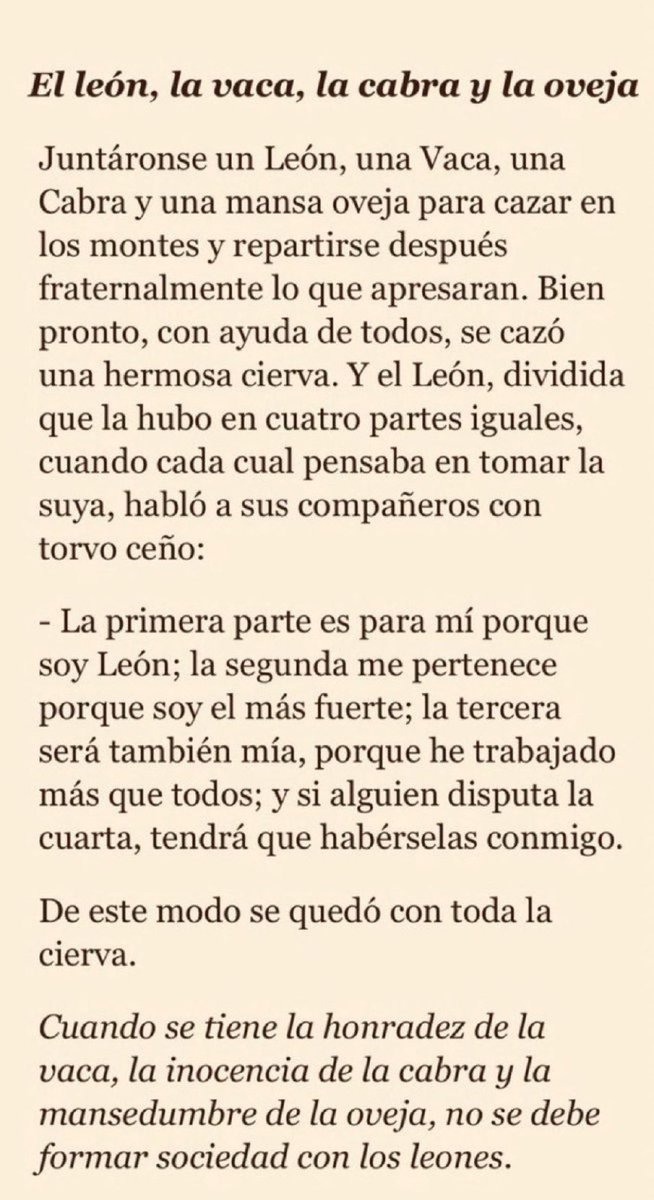 Qué es un contrato leonino?

Se trata de un contrato que es abusivo y beneficia solo a una parte, “que pertenece al león”, es una estafa a toda regla; la denominación tiene su origen en la Fábula de Esopo: