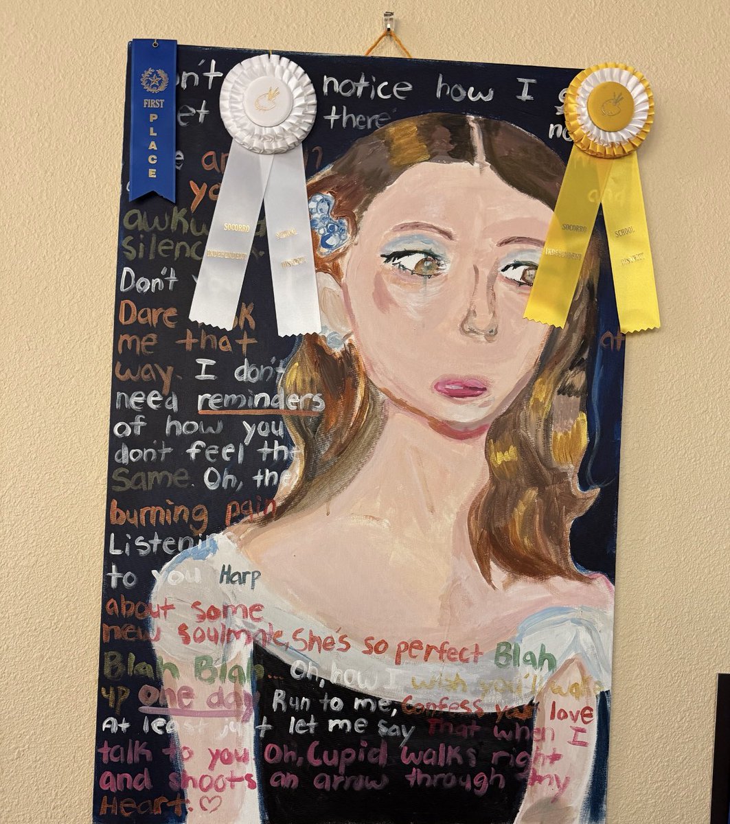 Proud Mama! My girl ran track at 9 then we zoomed over to the District Art Show where she received Top 100, Superintendent’s Top 10, 1st place gold medal, and District Champion. Way to go, my girl! #TeamSISD