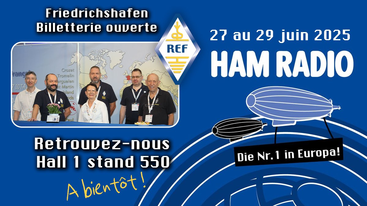 Le mois prochain, nous aurons plaisir à vous revoir au salon international #HamRadio2025 à #Friedrichshafen

La billetterie et le programme de conférences est déjà en ligne 
hamradio-friedrichshafen.com/visit/opening-…

hamradio-friedrichshafen.com/trade-show-pro…