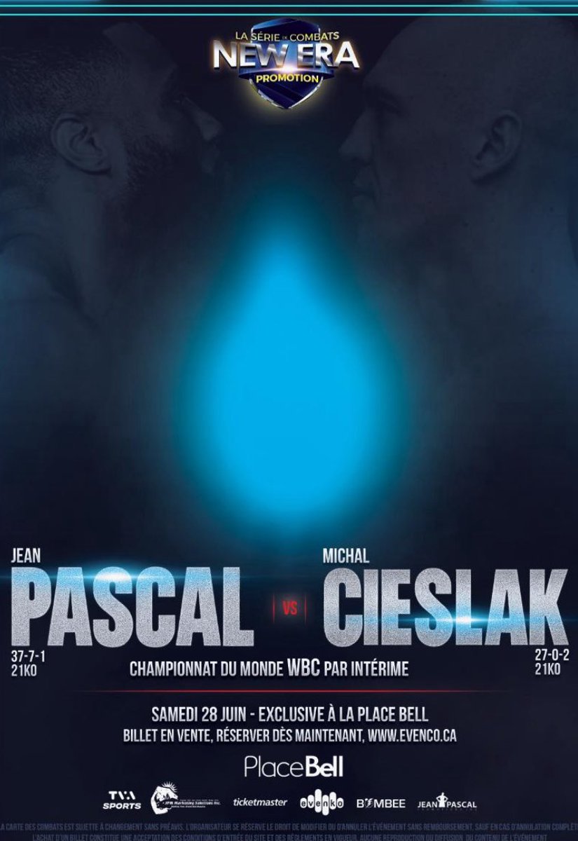 INVITATION OFFICIELLE

Vous êtes cordialement invité à assister à la conférence de presse du combat de championnat du monde opposant Jean Pascal à Michael Cieslak.

Quand : Ce lundi à 11h
Où : Cage aux Sports – Place Bell

Un rendez-vous à ne pas manquer !
#jeanpascal