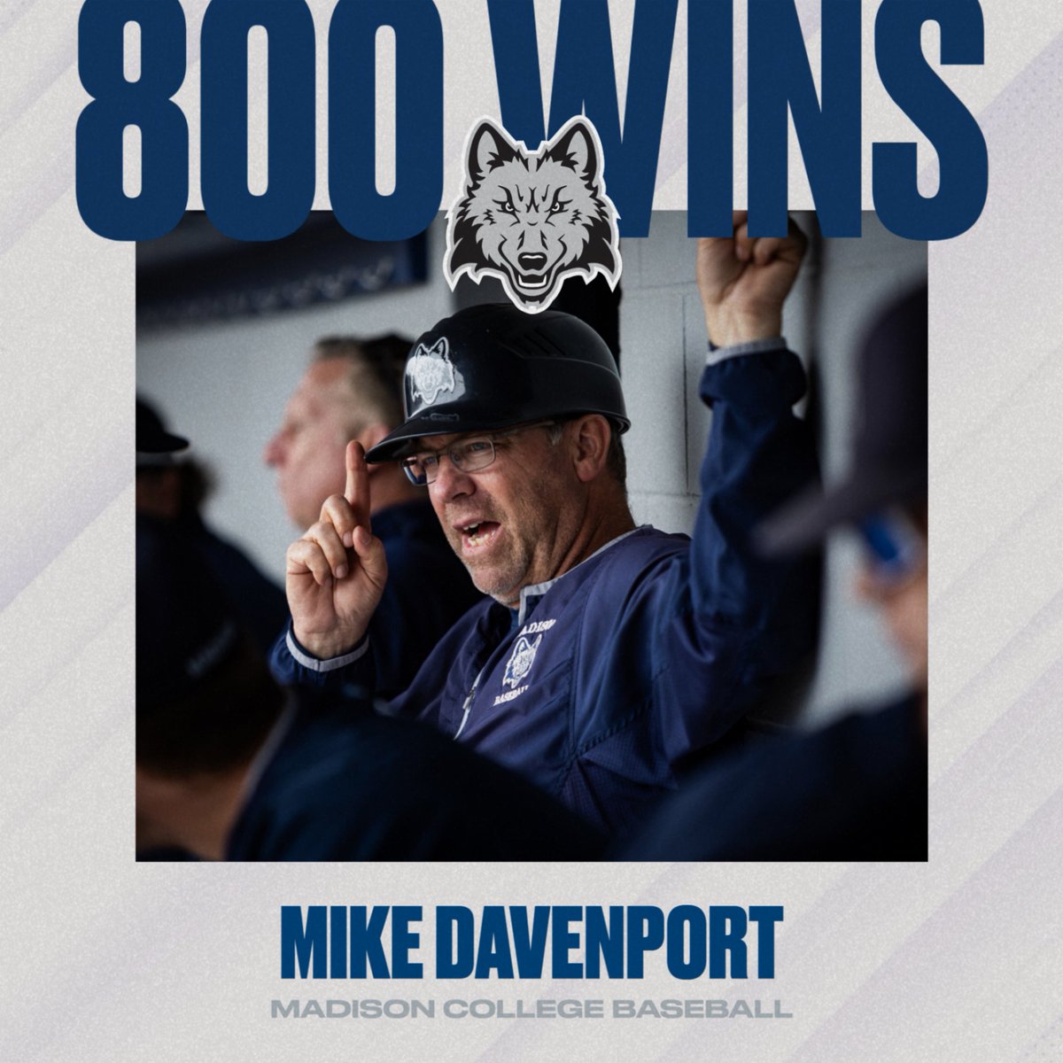 Another milestone victory for Coach D... 800 wins at Madison College