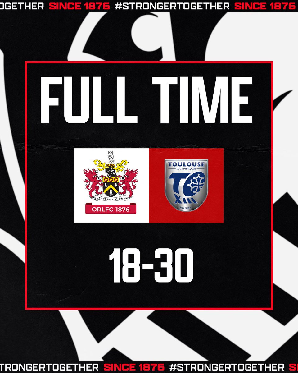 FT: A spirited Oldham performance but Toulouse take the W.

Oldham 18-30 Toulouse
