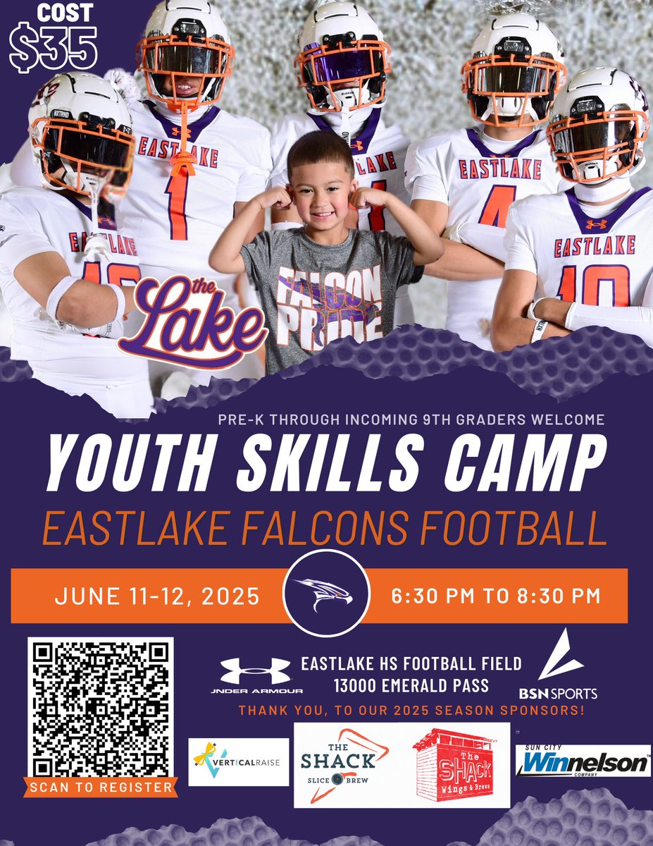 Come camp with this summer with the District 1-6A 🏈 Champions.  Ready for another great season. 2 fun days of drills and competitions.