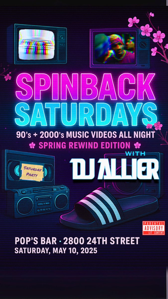 Come hang with me tonight! Spinback Saturdays, every 2nd Saturday of the month at Pops Bar 2800 24th Street, SF