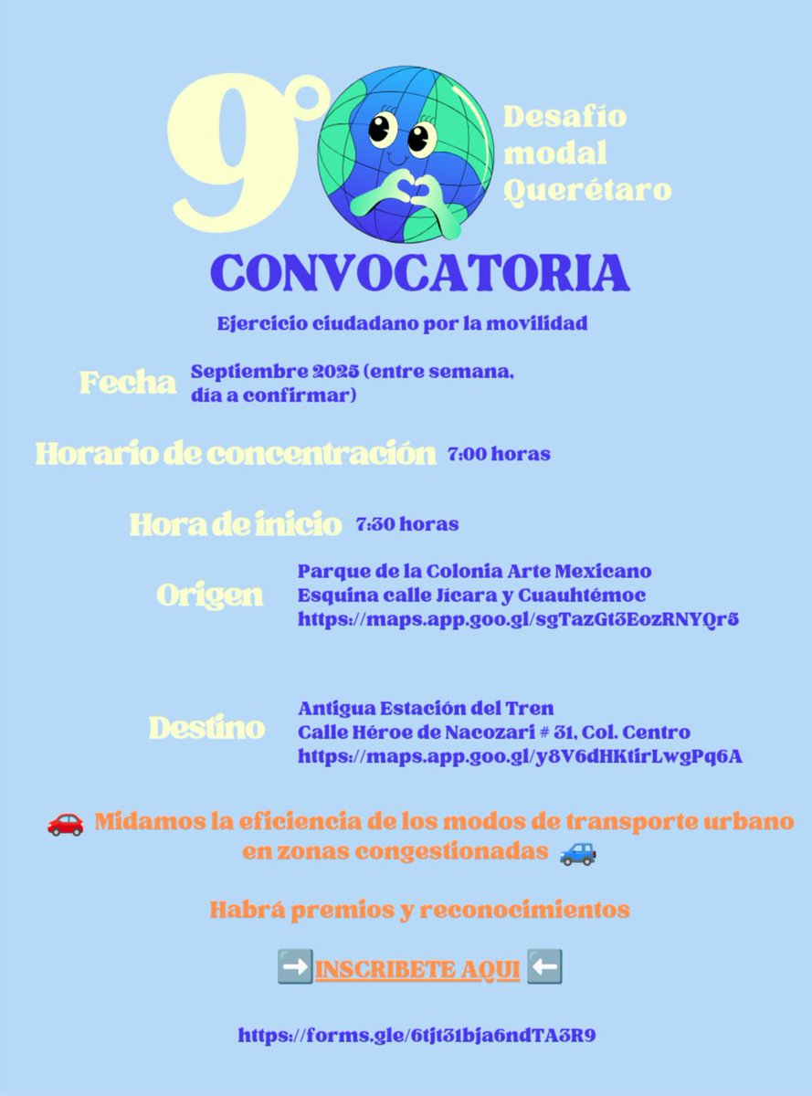 MovilidadL's tweet image. Convocatoria 9° #DesafioModal #Querétaro #2025

forms.gle/6tjt31bja6ndTA…

#desafiomodalqro
#Movilidad
#Queretaro
#2025