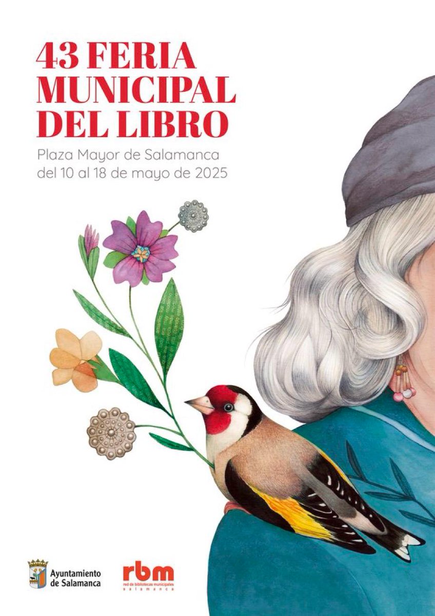 Qué bonito el cartel de la Feria del libro de Salamanca 😍👇 
#CarmenMartínGaite