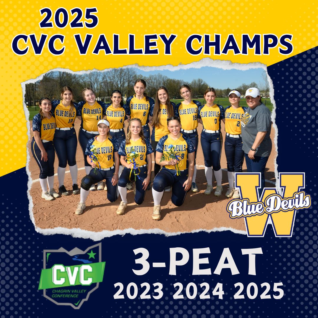 With the win over Cardinal Thursday, the Blue Devils win a share of the conference title with a 7-1 record.🥎🏆🥇 This is their third straight CVC Valley Championship, and fourth in the last five seasons! Congrats Lady Devils! Well done! 💙💛