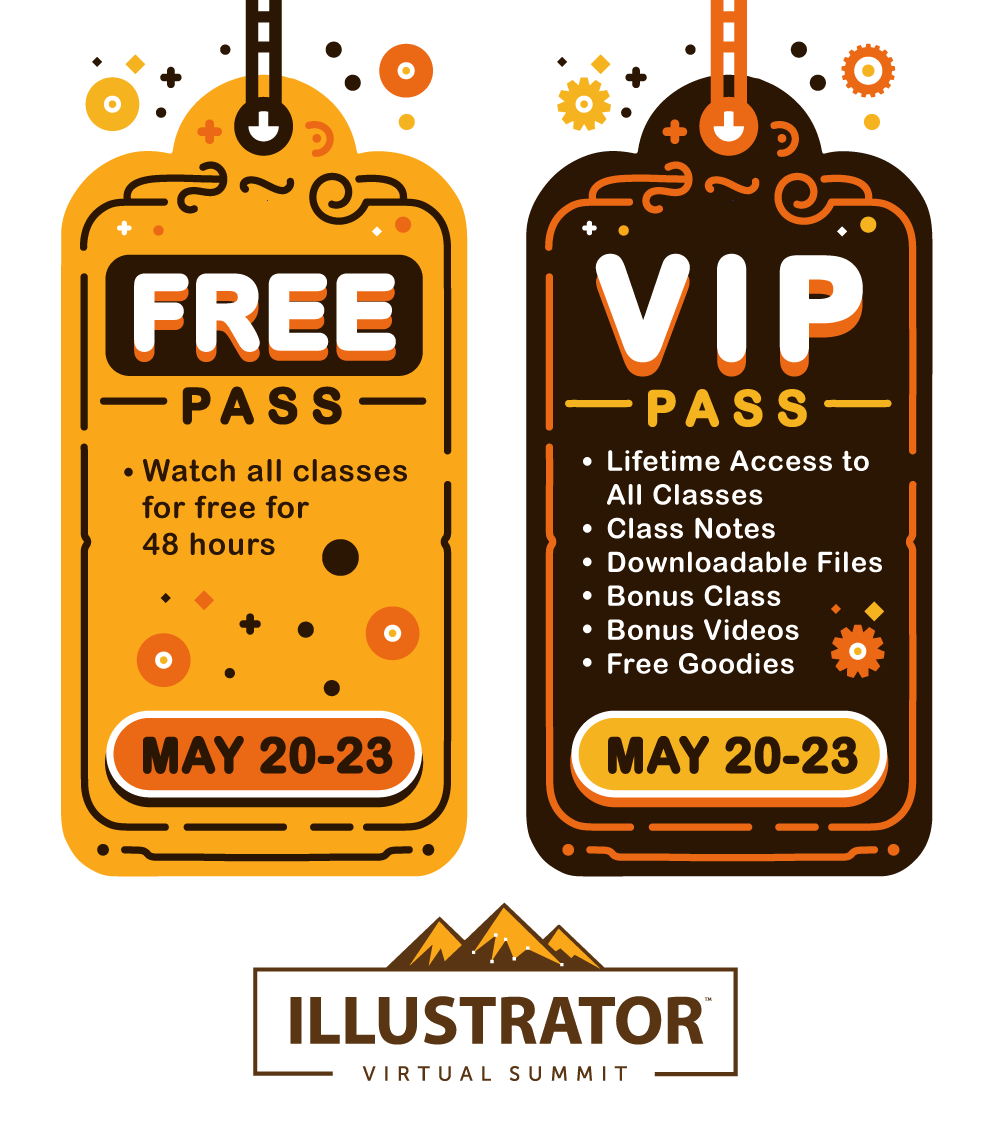 How2GraphDesign's tweet image. Illustrator Virtual Summit VIP vs Free Access
Free Pass → Watch each class for 48 hours
VIP Pass → Lifetime access + downloads + notes + bonuses
The VIP pass is only $99 right now — grab it before the price goes up!
Or, get your free pass now!: alarkina.krtra.com/t/41M2aEb0cka4