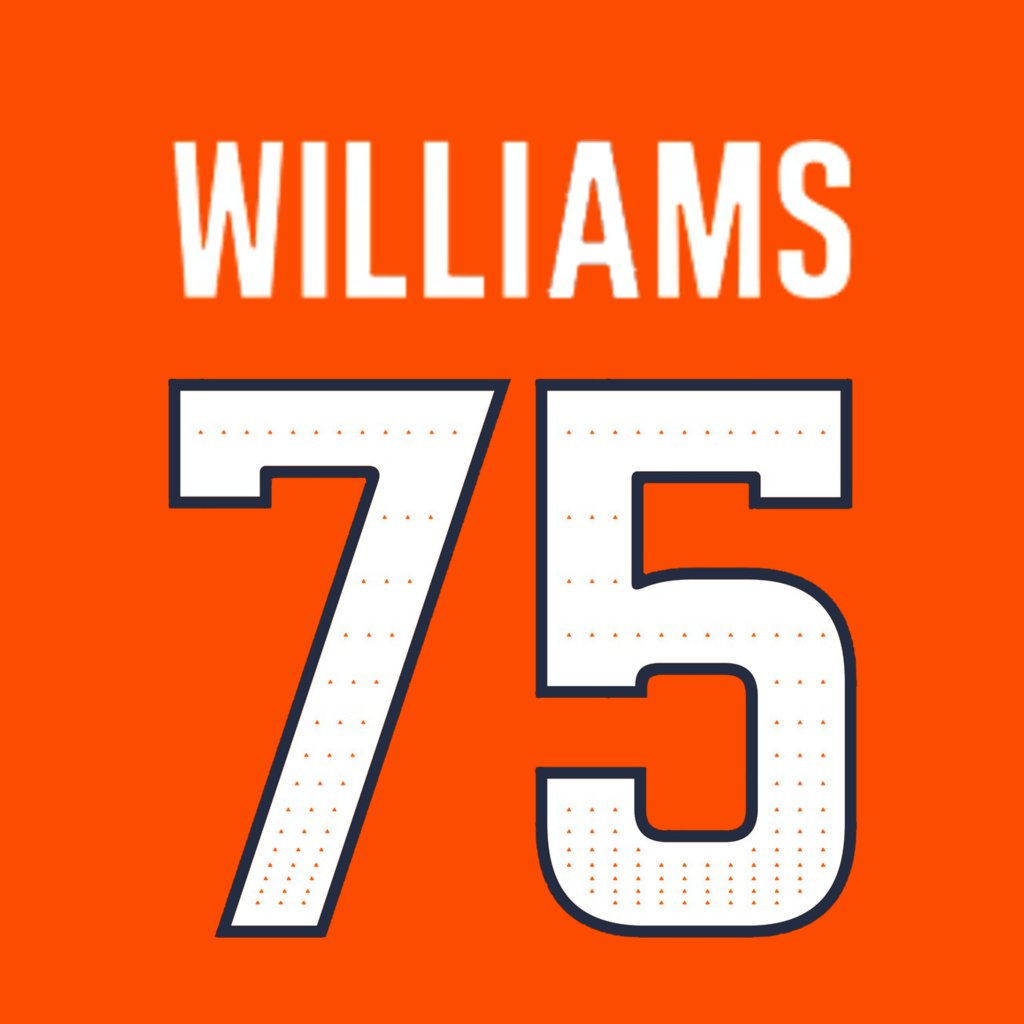 nfl_jersey_num's tweet photo. Denver Broncos DL Kristian Williams (@lKristian__) is wearing number 75. Last assigned to Quinn Bailey. #BroncosCountry https://t.co/tlgxXrcVA7
