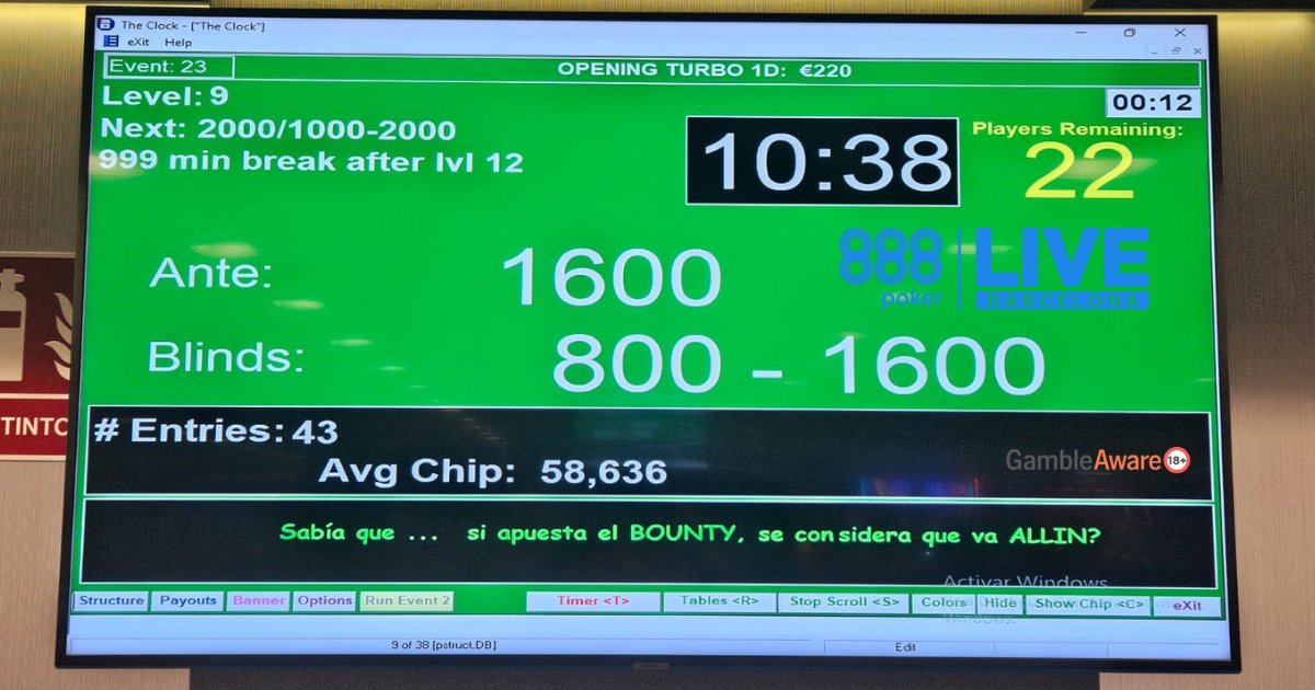888pokerLatam (@888pokerlatam) on Twitter photo ♠️ Se esta jugando el DIA 1D del Opening Event del @888Poker Live en <a href="/CasinoBarcelona/">Casino Barcelona</a> y Anthony Rafael Hidalgo 🇩🇴 esta bien en fichas de cara a pasar al DIA 2. Se jugará hasta el NIVEL 12.
Dale👍, 💙 y 🔃 por mas LATINOS en FT de este gran festival !! ♠️ Se esta jugando el DIA 1D del Opening Event del @888Poker Live en <a href="/CasinoBarcelona/">Casino Barcelona</a> y Anthony Rafael Hidalgo 🇩🇴 esta bien en fichas de cara a pasar al DIA 2. Se jugará hasta el NIVEL 12.
Dale👍, 💙 y 🔃 por mas LATINOS en FT de este gran festival !!