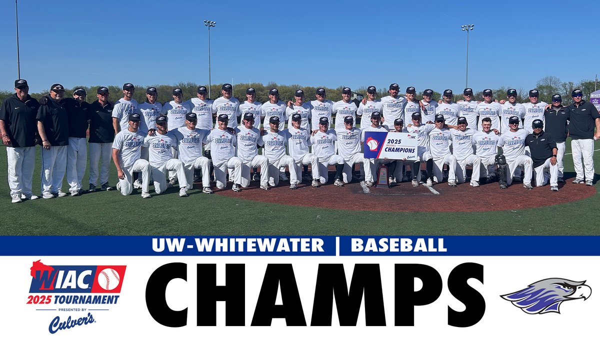 WIAC (@wiacsports) on Twitter photo #WIACBASE | <a href="/UWWAthletics/">Warhawk Athletics</a> are back-✌️-back #WIAC Baseball Tournament (pres. by Culver's) Champions! Making it their 9th in program history!
#ExcellenceInAction
#d3baseball #WIACBASE | <a href="/UWWAthletics/">Warhawk Athletics</a> are back-✌️-back #WIAC Baseball Tournament (pres. by Culver's) Champions! Making it their 9th in program history!
#ExcellenceInAction
#d3baseball