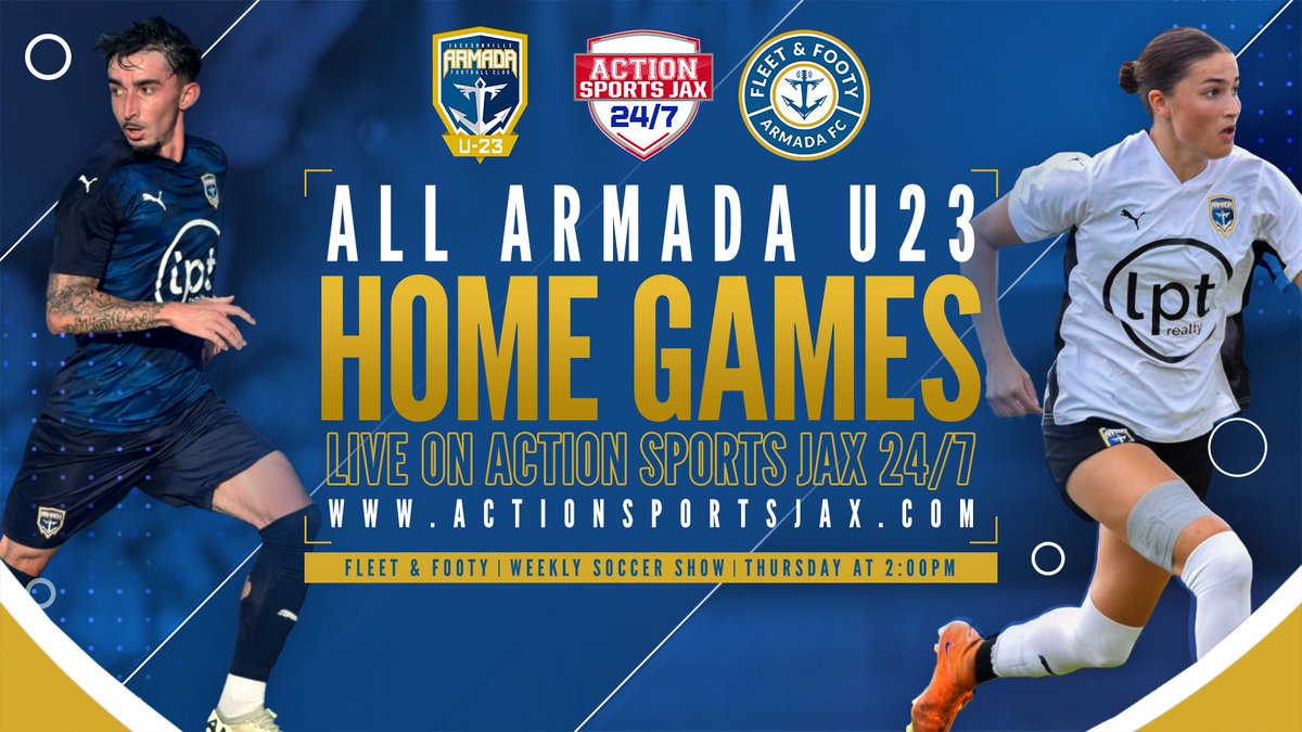 Stuart Webber (@stuartasjax) on Twitter photo Did you miss last nights season opener for <a href="/ArmadaFCU23/">Armada FC U-23</a>? Tune in to <a href="/ActionSportsJax/">BrentDanStuartMarcelAlivia</a> 24/7 now for a re-air of the game!
<a href="/goughy23/">david gough</a> and I on the call from EWU on Friday night!
Back in the booth one week from now.
ActionSportsJax.com
<a href="/ActionNewsJax/">ActionNewsJax</a> app
#ASJax Did you miss last nights season opener for <a href="/ArmadaFCU23/">Armada FC U-23</a>? Tune in to <a href="/ActionSportsJax/">BrentDanStuartMarcelAlivia</a> 24/7 now for a re-air of the game!
<a href="/goughy23/">david gough</a> and I on the call from EWU on Friday night!
Back in the booth one week from now.
ActionSportsJax.com
<a href="/ActionNewsJax/">ActionNewsJax</a> app
#ASJax