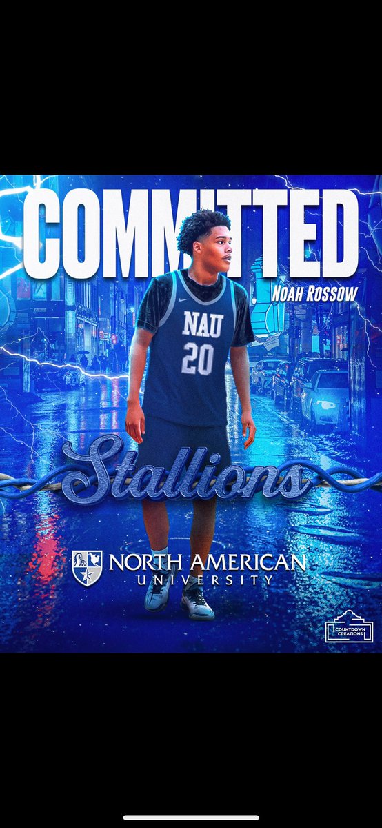 Noah Rossow (@noahrrossow) on Twitter photo I am excited to announce my commitment to North American University!
I am extremely thankful for this opportunity and looking forward to the next chapter of my basketball journey.
<a href="/therealbrode15/">Brode Hopkins</a> <a href="/CoachDoze_/">Bryan Doze Jr</a> <a href="/AllNOneSports1/">All-N-One Sports Services</a> #blessed #AGTG I am excited to announce my commitment to North American University!
I am extremely thankful for this opportunity and looking forward to the next chapter of my basketball journey.
<a href="/therealbrode15/">Brode Hopkins</a> <a href="/CoachDoze_/">Bryan Doze Jr</a> <a href="/AllNOneSports1/">All-N-One Sports Services</a> #blessed #AGTG