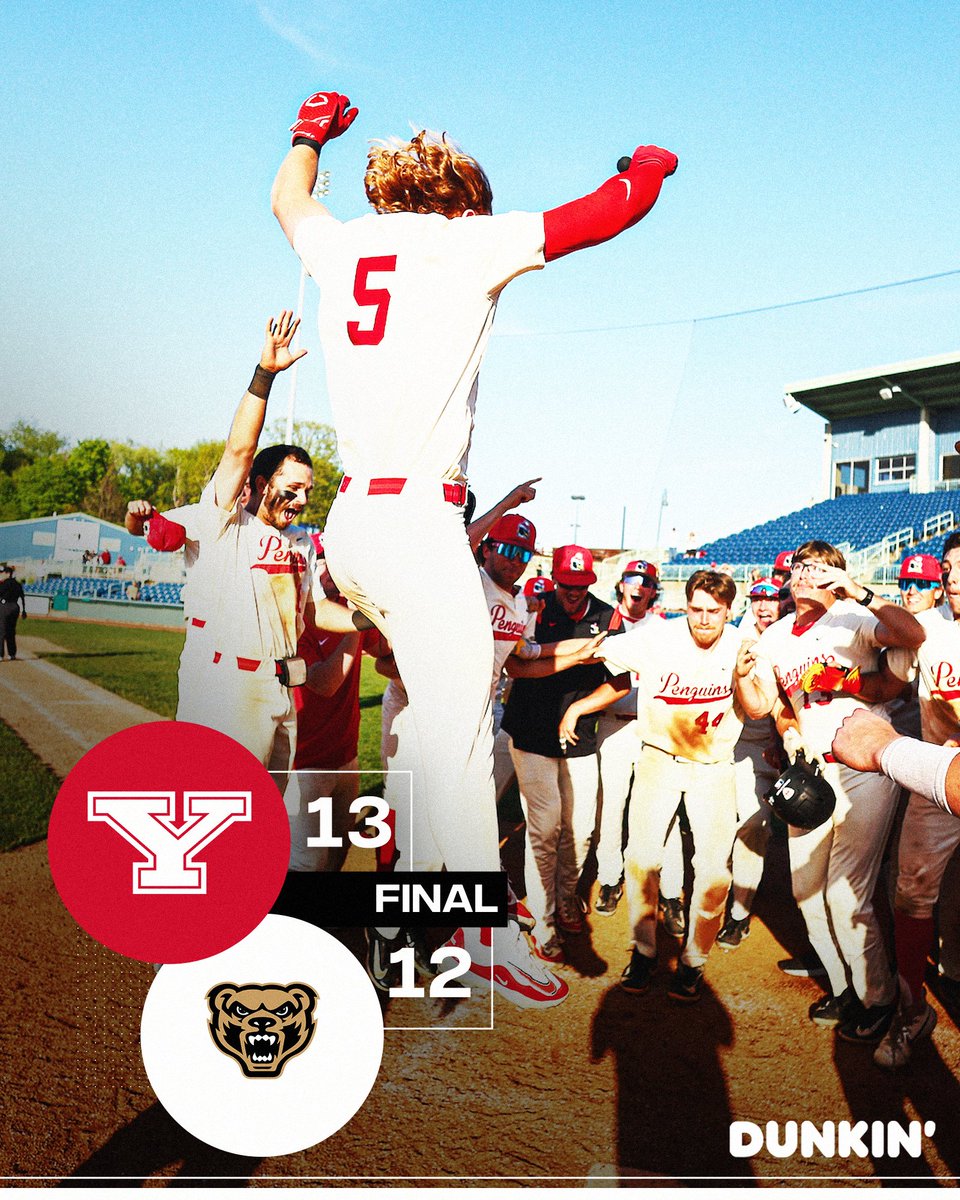 𝙋𝑬𝙉𝑮𝙐𝑰𝙉𝑺 𝑾𝙄𝑵 ‼️🐧⚾️

Brady Shannon's two-run walk-off home run in the bottom of the ninth evens up our #HLBASE series with the Golden Grizzlies!

Cutting had two hits including a two-run triple while Rover, Smith and Goodwin added two hits apiece.

#GoGuins