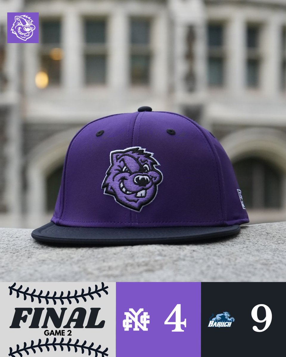 CCNY Athletics (@ccnysports) on Twitter photo Final | Game Two - Baruch 9, CCNY 4
First pitch for the <a href="/CUNYAC/">CUNY Athletic Conference</a> championship finale tomorrow is set for 2:00 p.m. ET.
#GoBeavers🟣⚫️ | #PrideoftheCity Final | Game Two - Baruch 9, CCNY 4
First pitch for the <a href="/CUNYAC/">CUNY Athletic Conference</a> championship finale tomorrow is set for 2:00 p.m. ET.
#GoBeavers🟣⚫️ | #PrideoftheCity