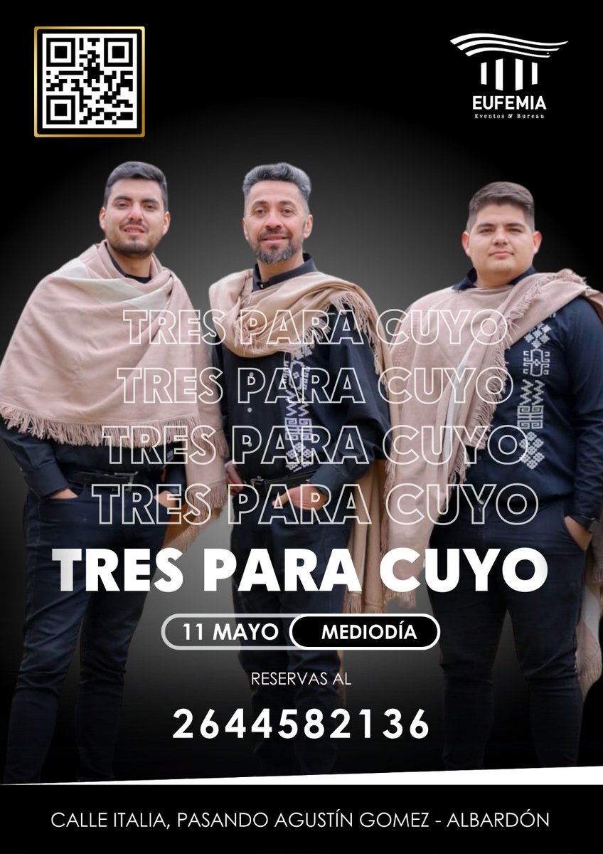 3paracuyo's tweet image. Este proximo Domingo al mediodía... Albardon nos espera con buena comida y nuestra Música 🎶.. Los esperamos !!!

#TresParaCuyo
#Eufemia 
#Albardon 
#cantacantasj